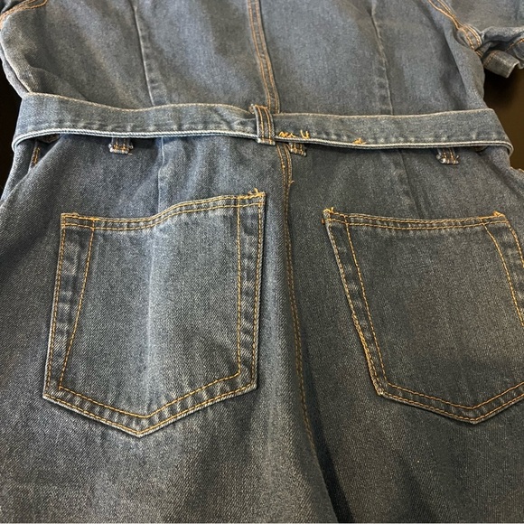 Velvet Heart denim jumpsuit, 100% Cotton, short sleeve size L - Picture 14 of 16
